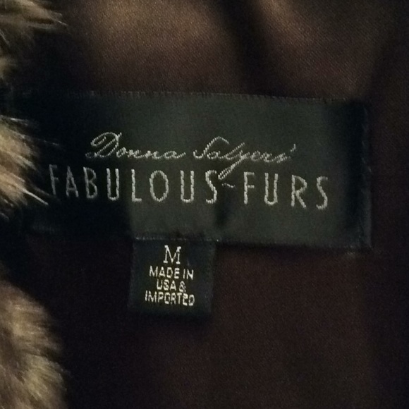 Synthetic fur vest with brown silky linning - Picture 3 of 6